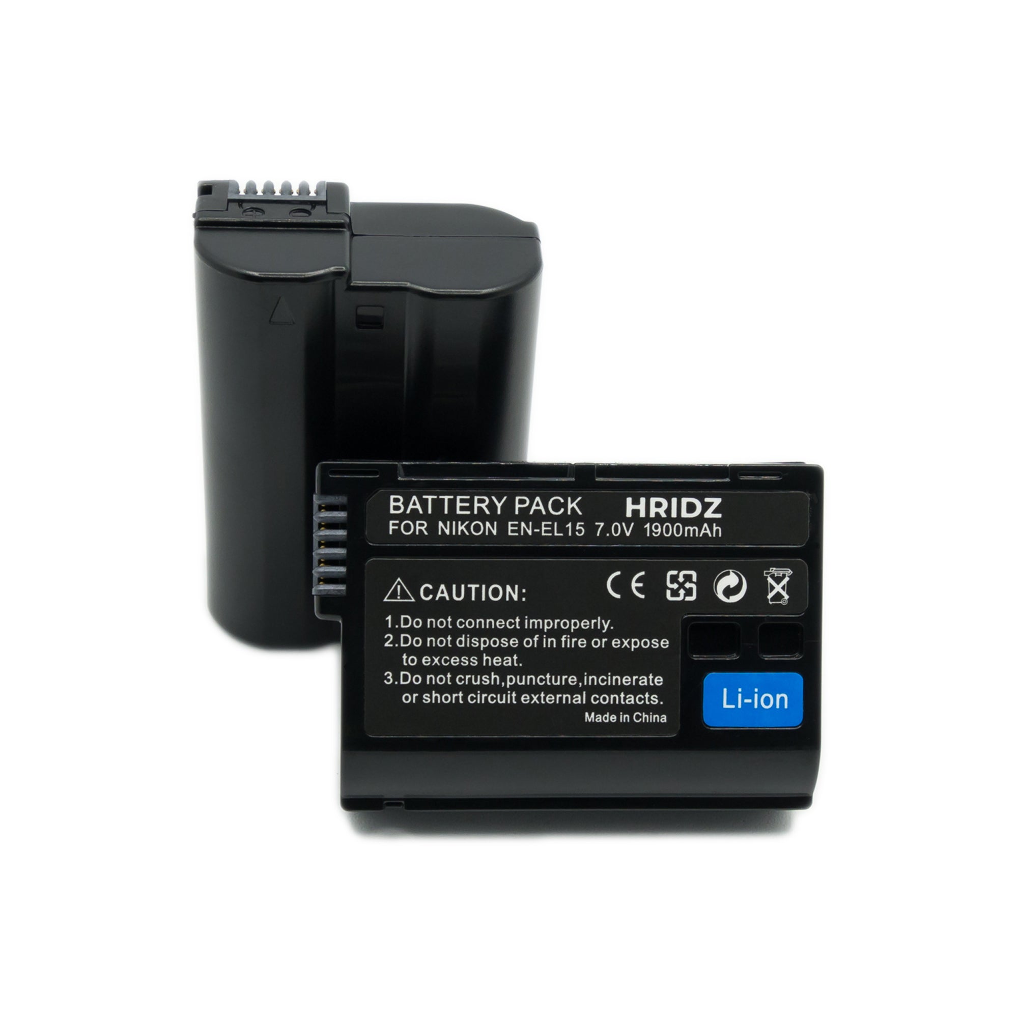 Hridz EN-EL15 Battery Pack for Nikon Z8 Z6 Z7 D780 D500 D600 D610 D750 D800 D810 D850 Z5