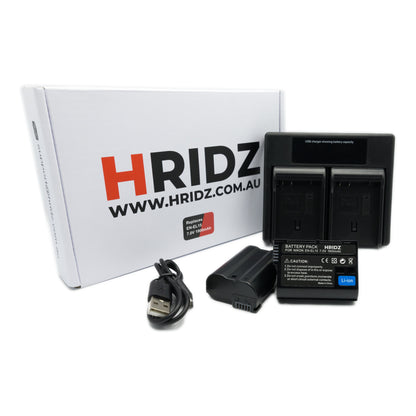Hridz EN-EL15 Battery & Charger set for Nikon Z6, Z7, D780, D500, D600, D610, D750, D800, D810, D810a, D850