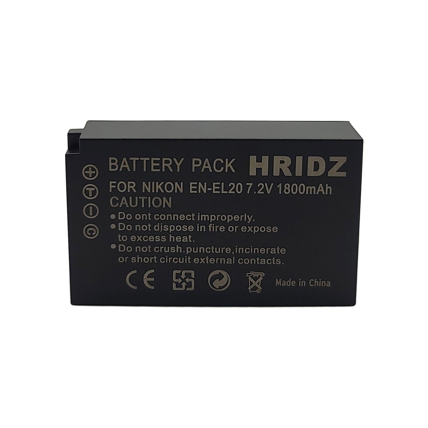 Hridz EN-EL20 Battery (2 pack) and Dual USB Charger for Nikon EN-EL20 EL20A