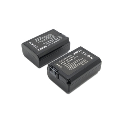 Hridz FW50 2*Batteries & Dual Charger for Sony NP-FW50 Battery A33 A35 A37 A55V RX10