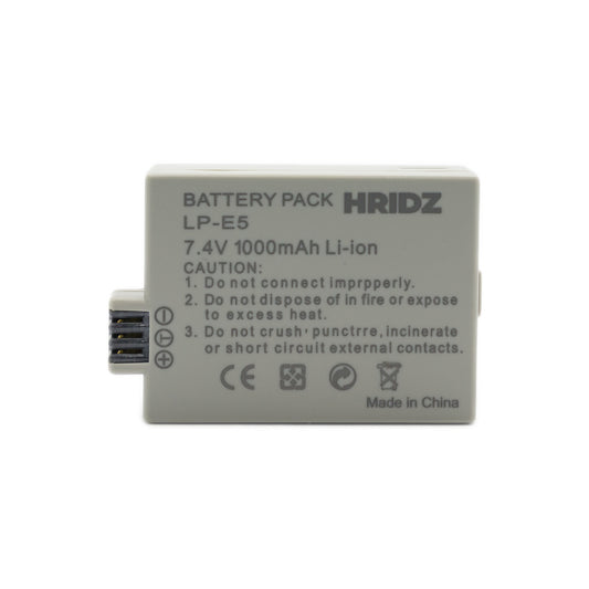 Hridz LP-E5 Battery for Canon EOS Rebel and Kiss Cameras (100% Compatible)