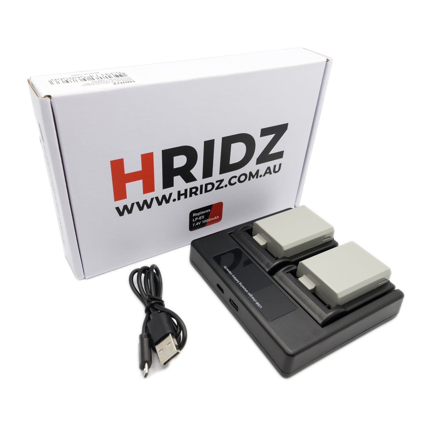 Hridz LP-E5 Battery Pack for Canon EOS Rebel and Kiss Cameras (100% Compatible with Original)