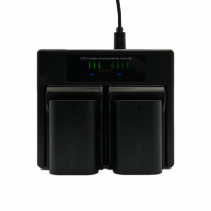 HRIDZ LP-E6 Dual Battery Charger For Canon 5D Mark II III IV,5Ds,6D,7D,60D,70D,80D,E6N