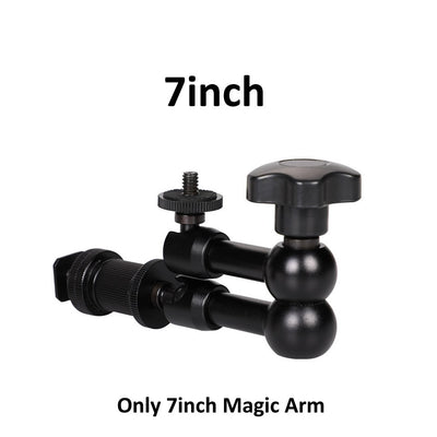 Hridz up to 11inch Metal Articulating Magic Arm with cold shoe Super Crab Clamp