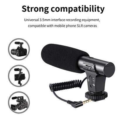 HRIDZ KTG-1 Video Recording Microphone with Spring Cable Plug and Play Mic