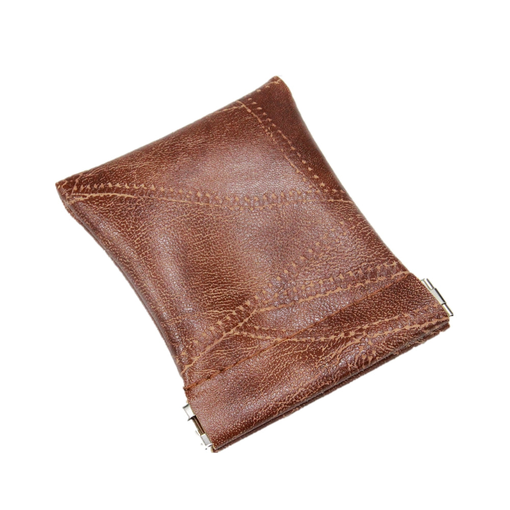 Mini Pu Leather Short Wallet Coin Purse for Women Men for Earbuds Money Change Key Card storage