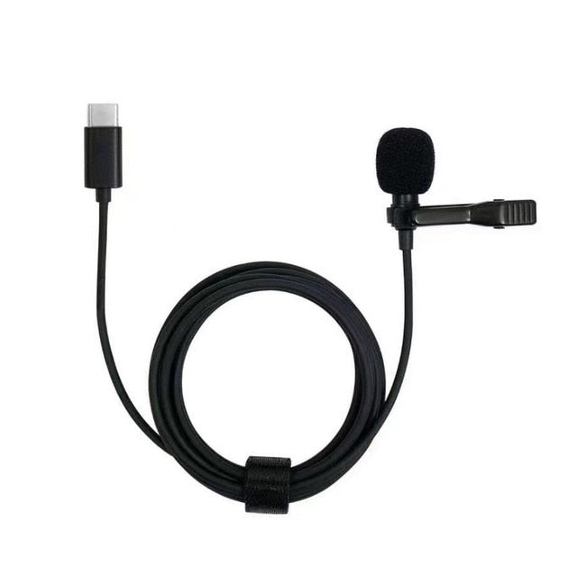 HRIDZ Usb Cable Clip On Microphone Computer Recording 3.5mm Microphone Type C