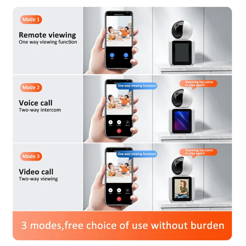 WiFi Camera Visual Screen Dual-Way intercom Desktop Rotate Surveillance Cameras IP Camera