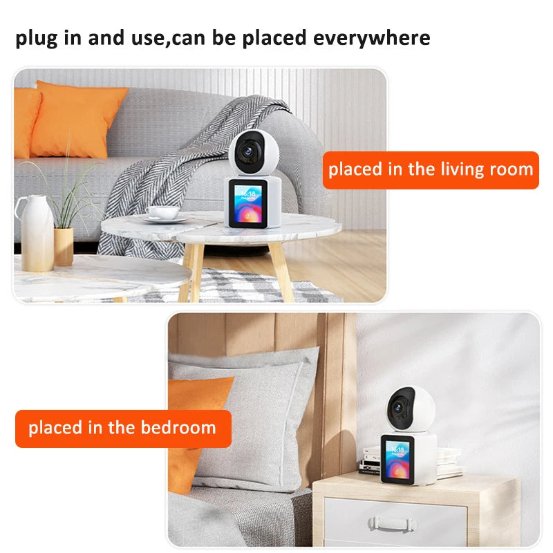 WiFi Camera Visual Screen Dual-Way intercom Desktop Rotate Surveillance Cameras IP Camera