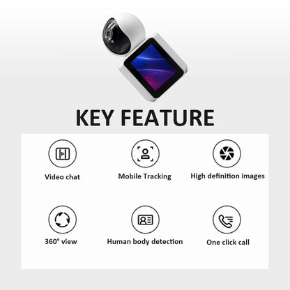WiFi Camera Visual Screen Dual-Way intercom Desktop Rotate Surveillance Cameras IP Camera