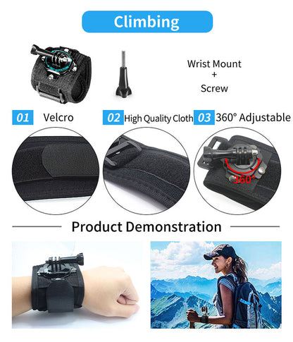 Hridz 84-in-1 Action Camera Accessories Kit for GoPro 10 9 8 7 6 5 4 3+ Max