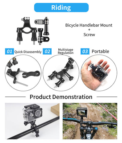 Hridz 84-in-1 Action Camera Accessories Kit for GoPro 10 9 8 7 6 5 4 3+ Max