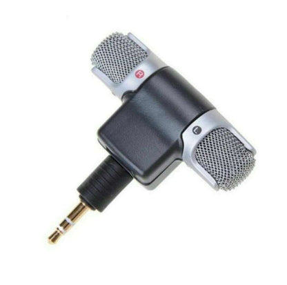 Hridz 3.5mm Mini Jack External Stereo Recorder Microphone Mic For Smart Phones
